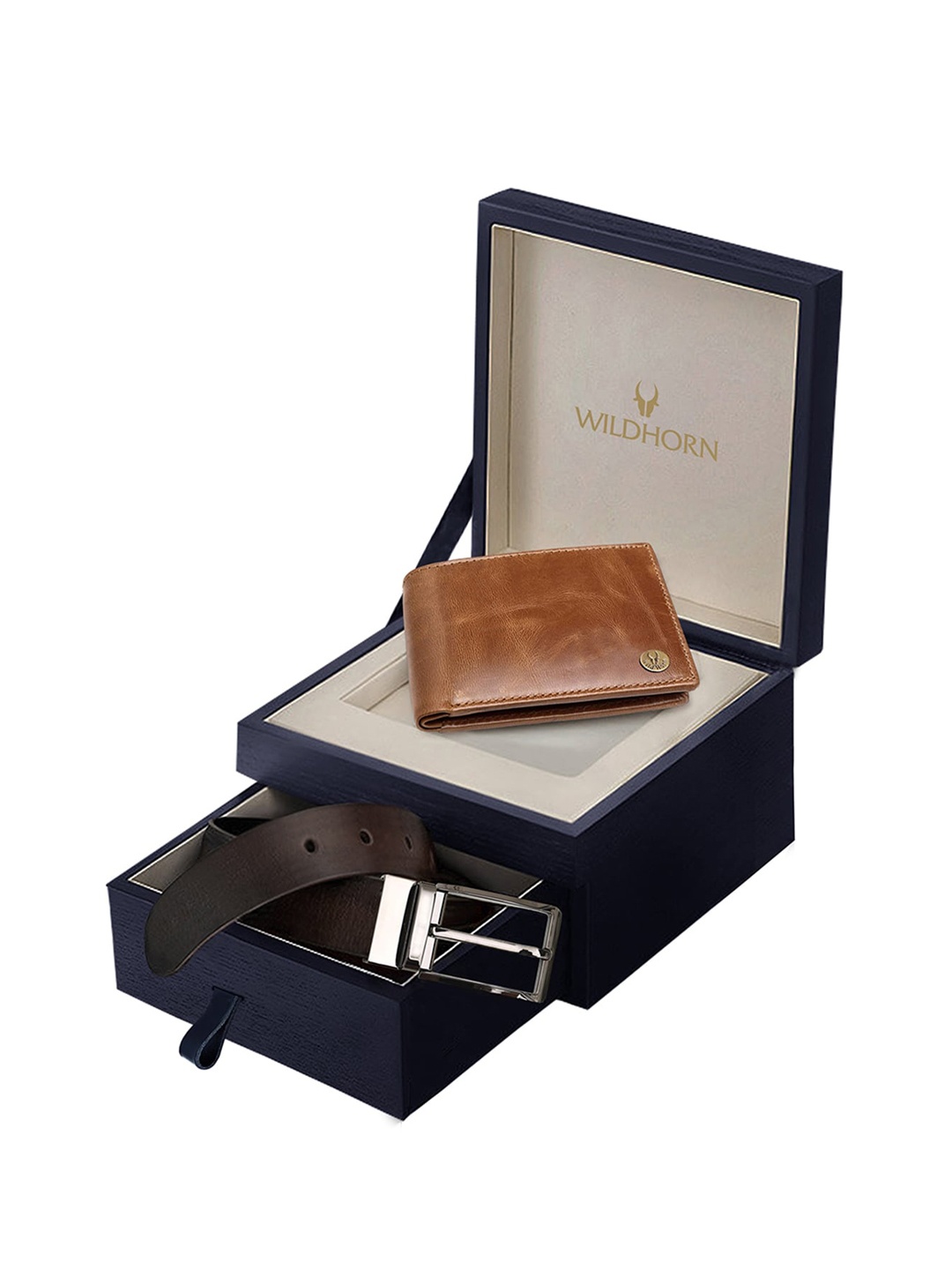 

WildHorn Men Brown RFID Protected Genuine Leather Accessory Gift Set
