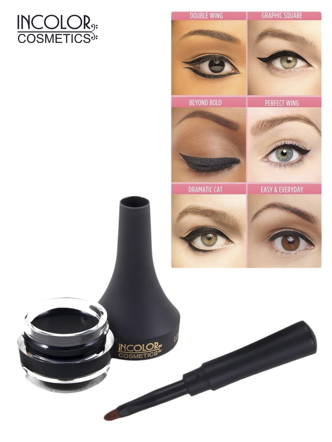 

Incolor Long Lasting Gel Eyeliner - Black, 5g