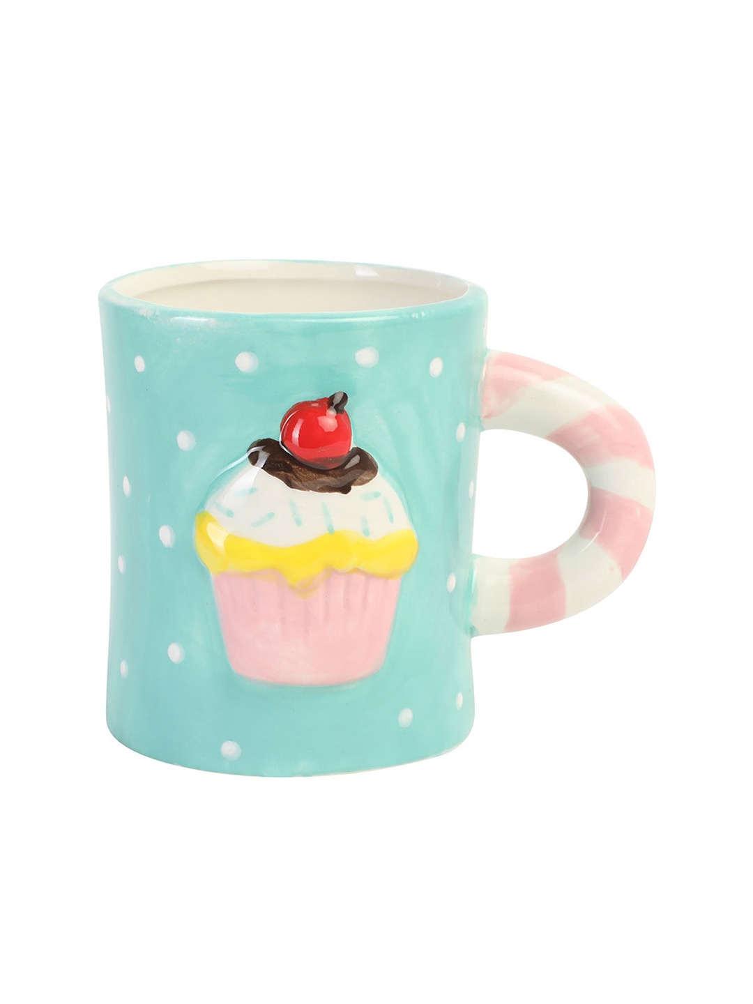 

Chumbak Blue & Pink Textured Opalware Mug