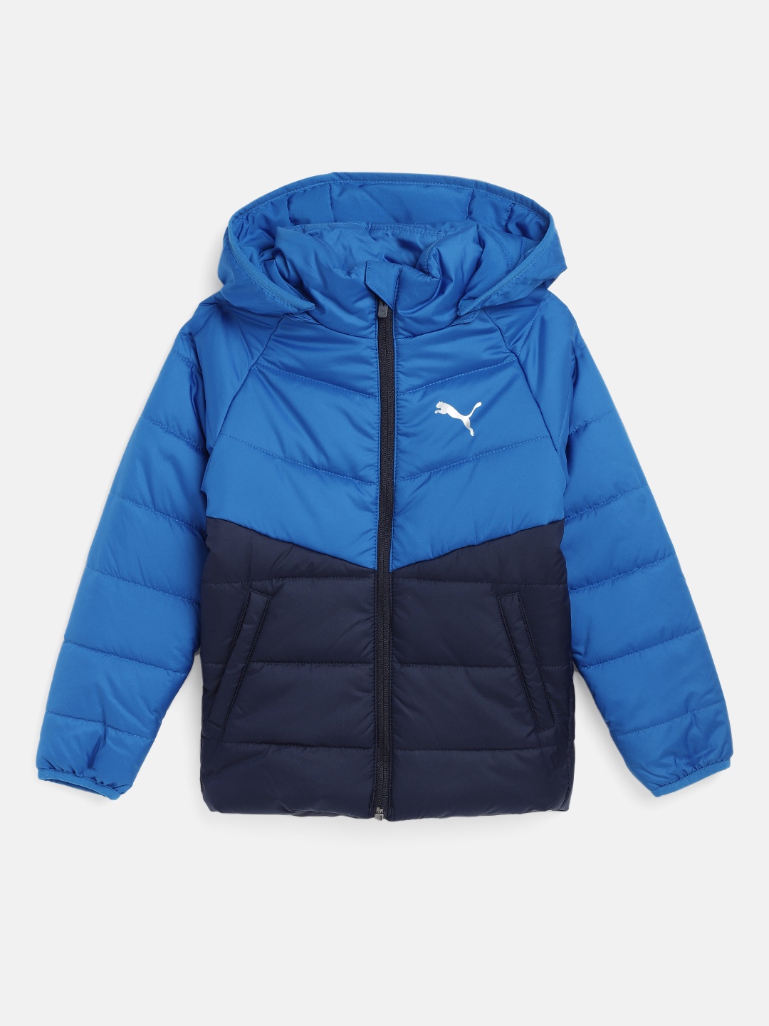 

Puma Boys Navy Blue Colourblocked Padded Jacket