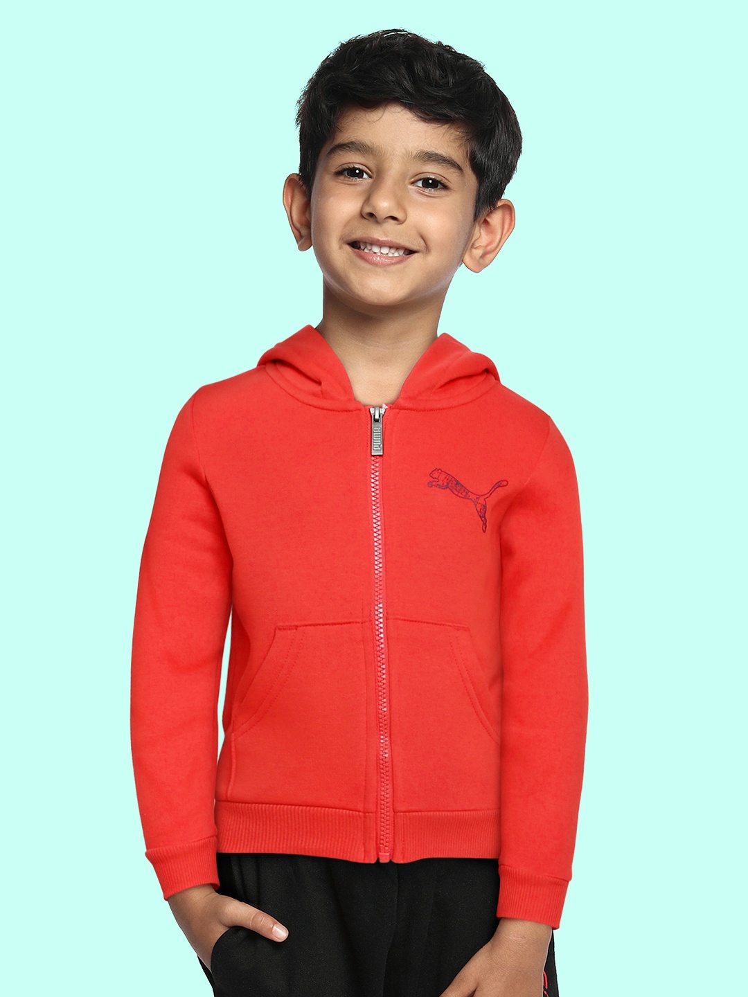 

Puma Boys Red Hooded Sweatshirt