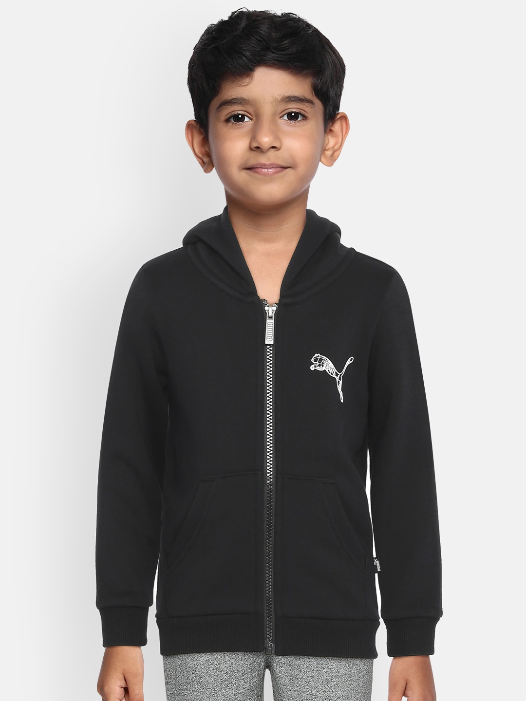 

Puma Boys Black Solid Sporty Jacket