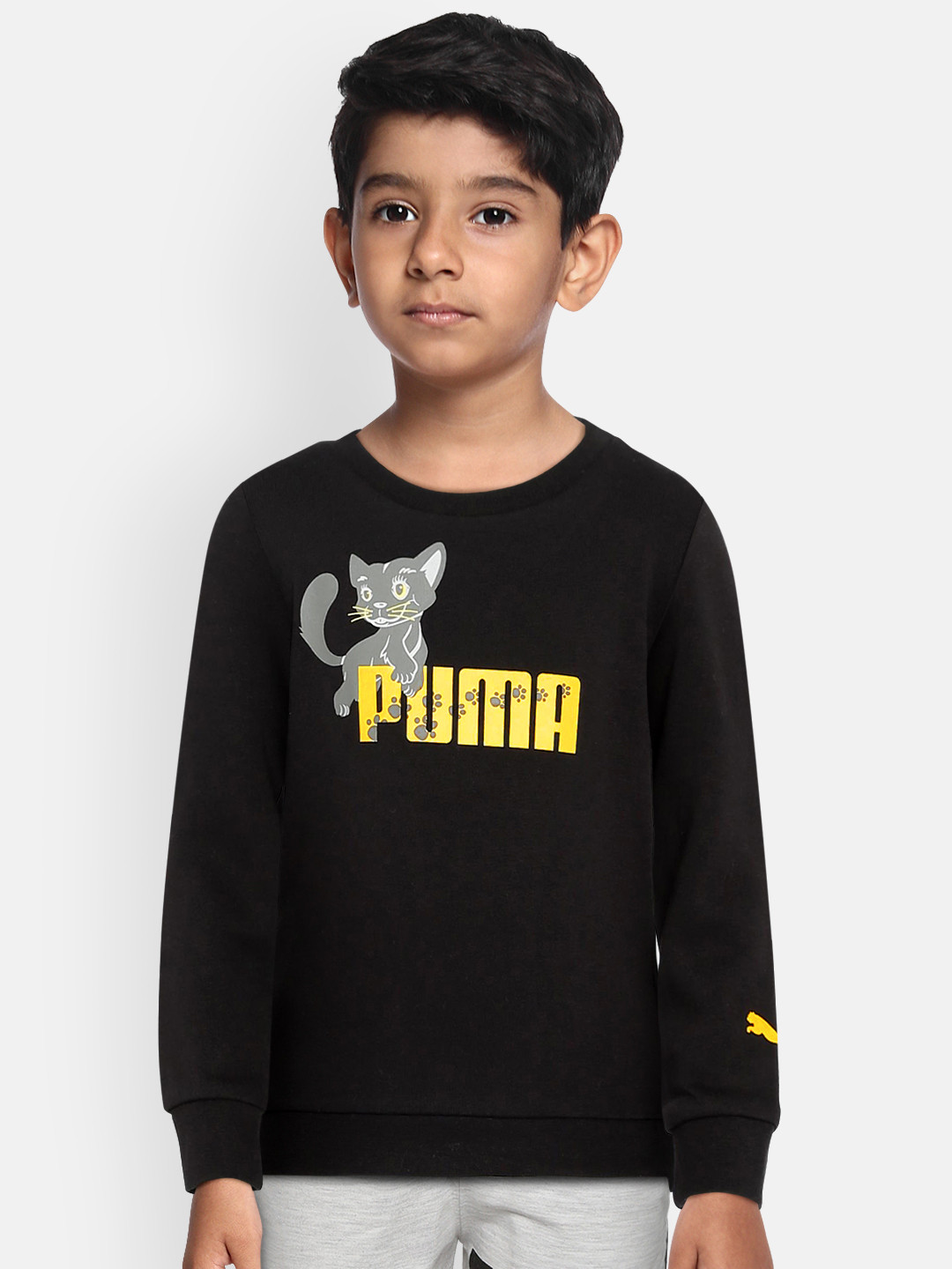 

Puma Boys Black Printed Sweatshirt