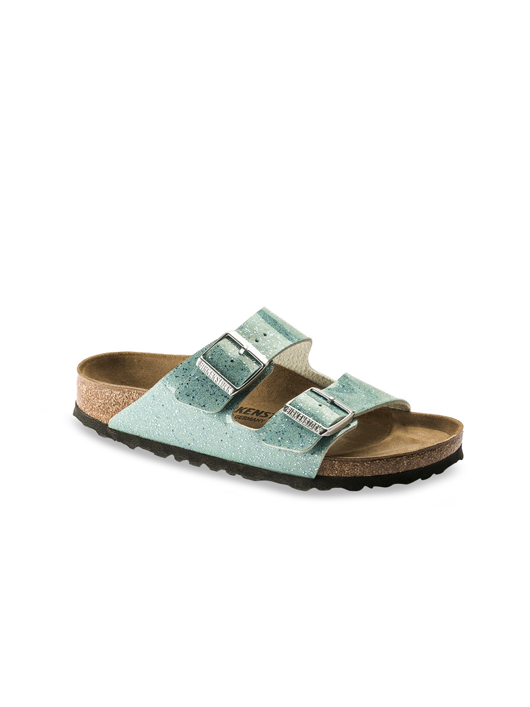 

Birkenstock Women Green Solid Arizona Narrow Width Flats