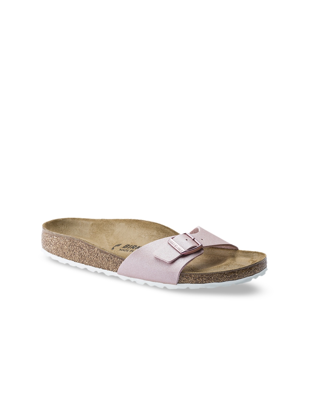 

Birkenstock Women Pink Solid Madrid Regular Width Flats