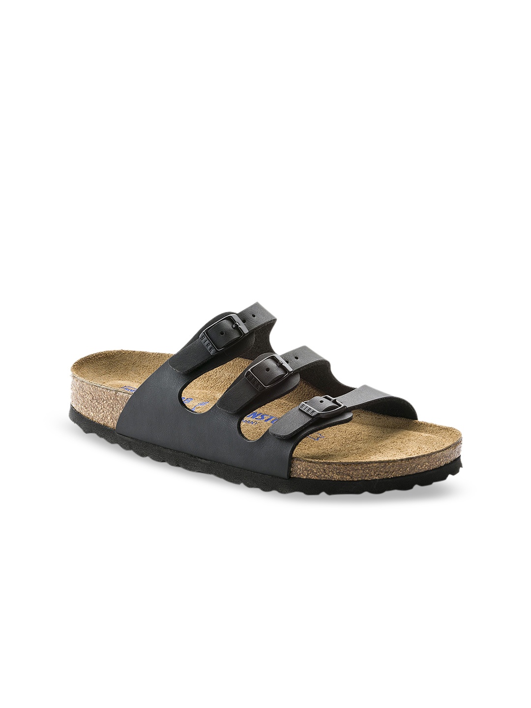 

Birkenstock Women Black Solid Florida Regular Width Flats