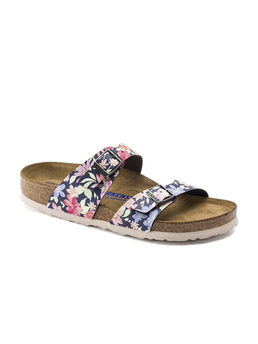 

Birkenstock Women Blue Printed Sydney Narrow Width Flats