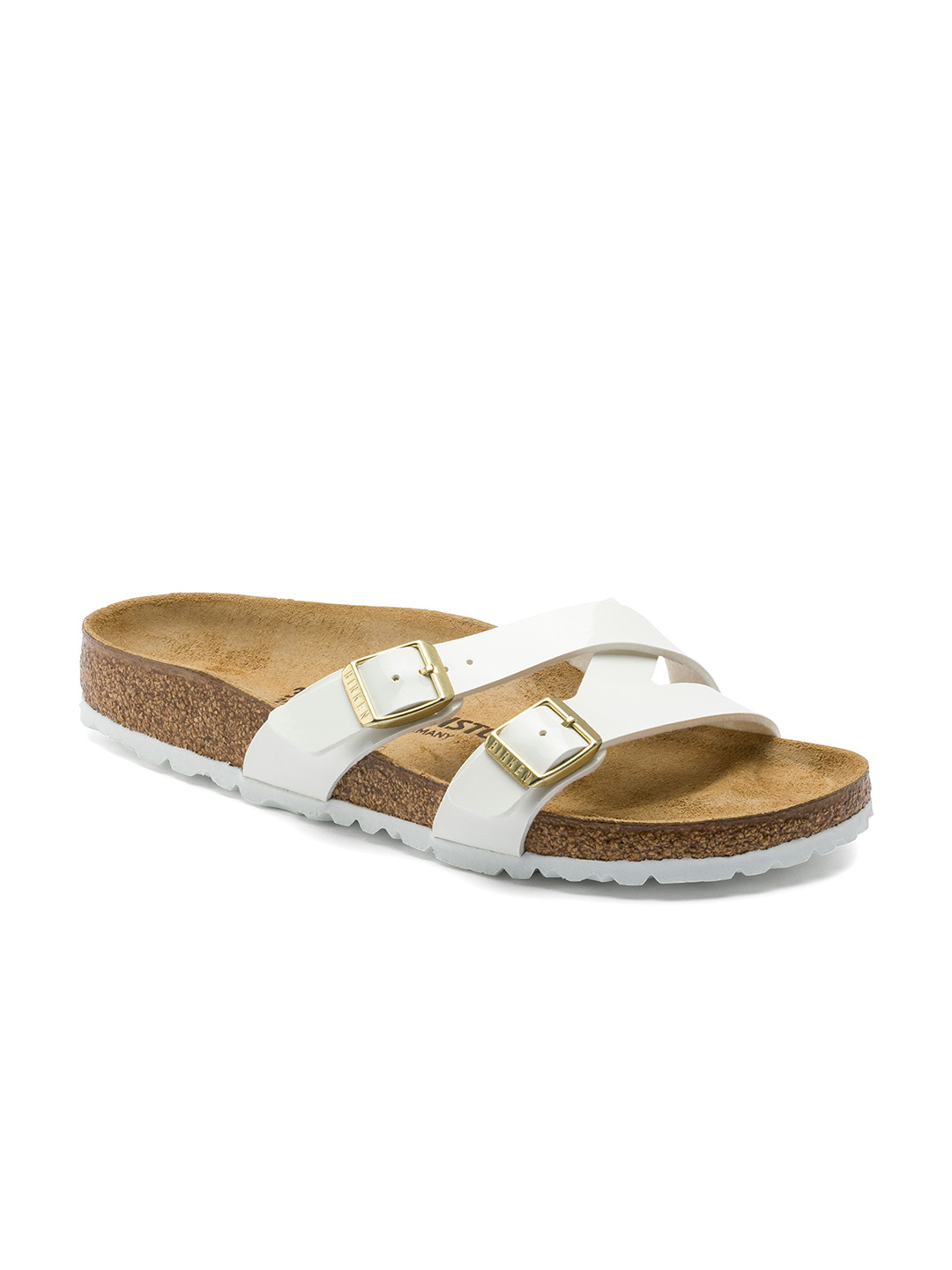 

Birkenstock Women White Solid Yao Narrow Width Flats