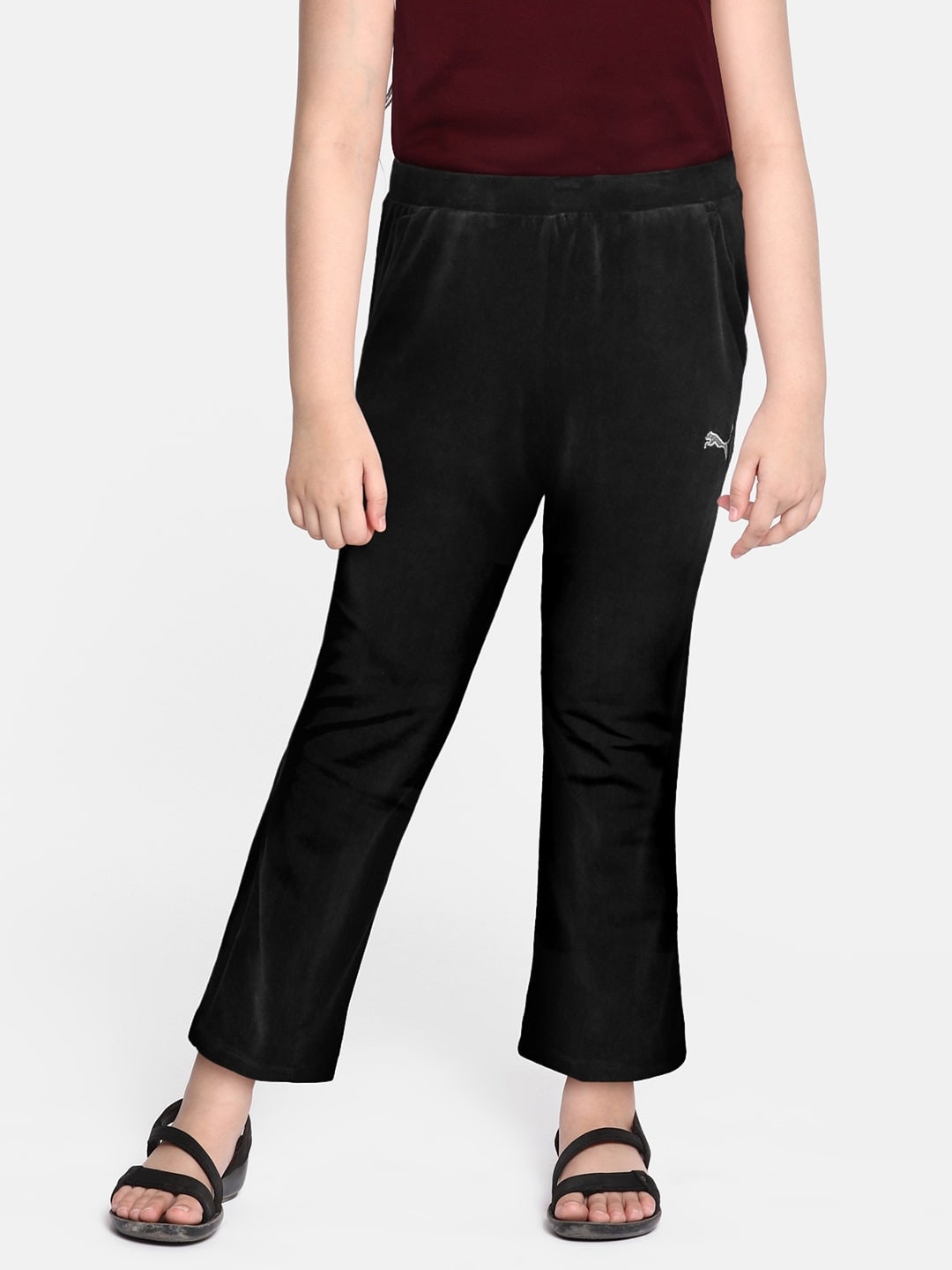 

Puma Girls Black Solid Straight Fit Track Pants