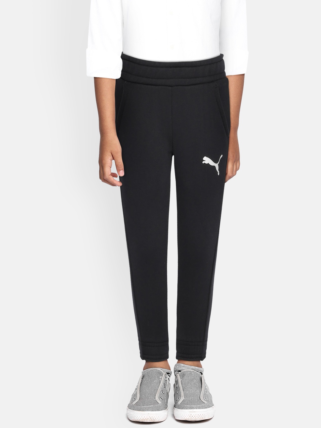 

Puma Boys Black Solid Trackpants