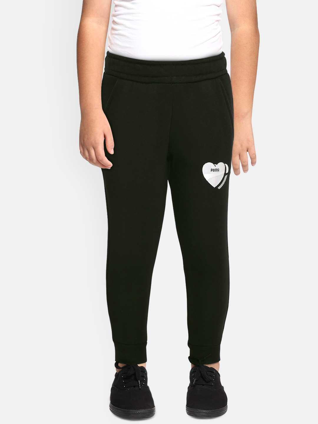

Puma Girls Black Solid Alpha Joggers