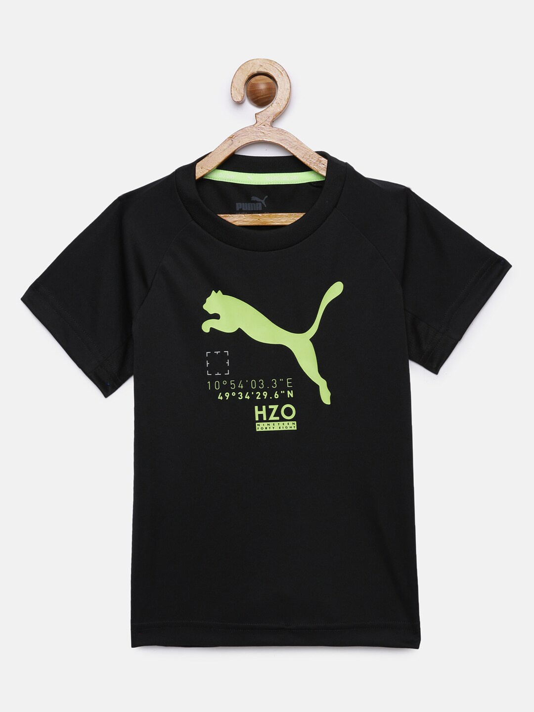 

Puma Boys Black Printed Round Neck T-shirt