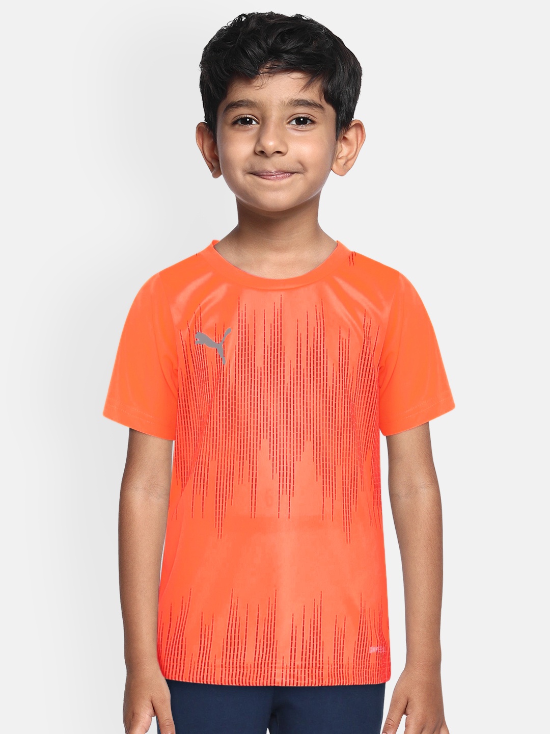 

Puma Boys Orange Printed ftblNXT Round Neck T-shirt