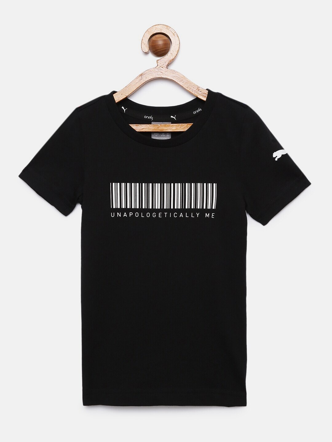 

one8 x PUMA Boys Black Printed Round Neck T-shirt