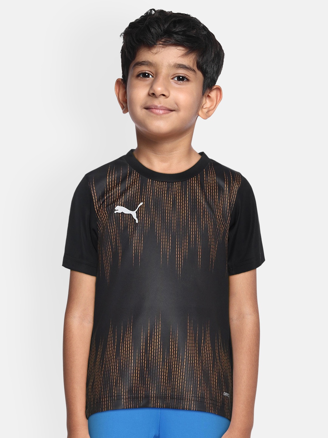 

Puma Boys Black & Orange ftblNXT Printed DryCell Round Neck T-shirt