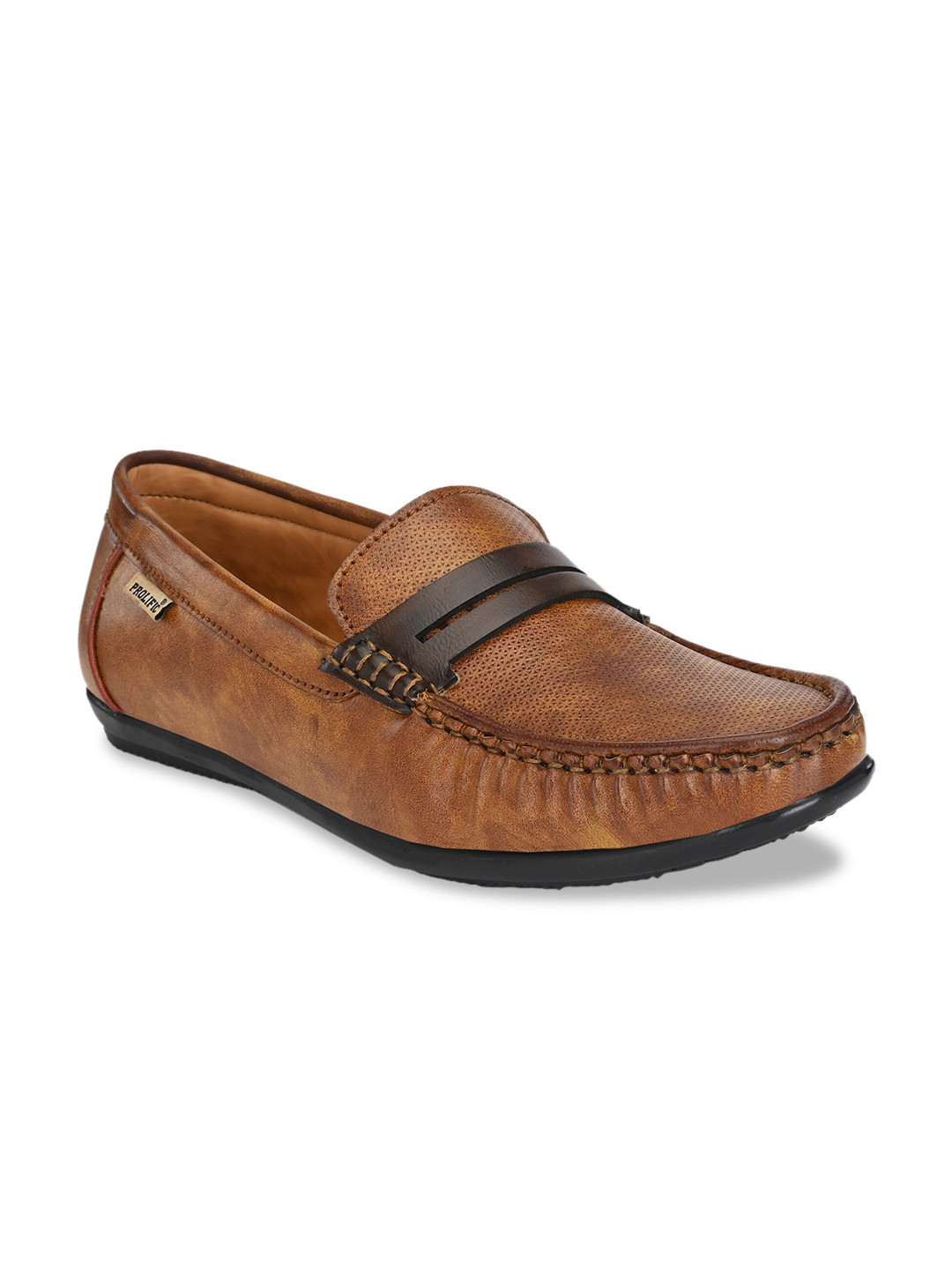 

Prolific Men Tan Brown Solid Loafers