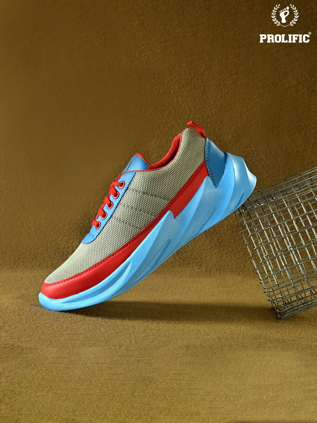 

Prolific Men Blue & Grey Colourblocked Sneakers