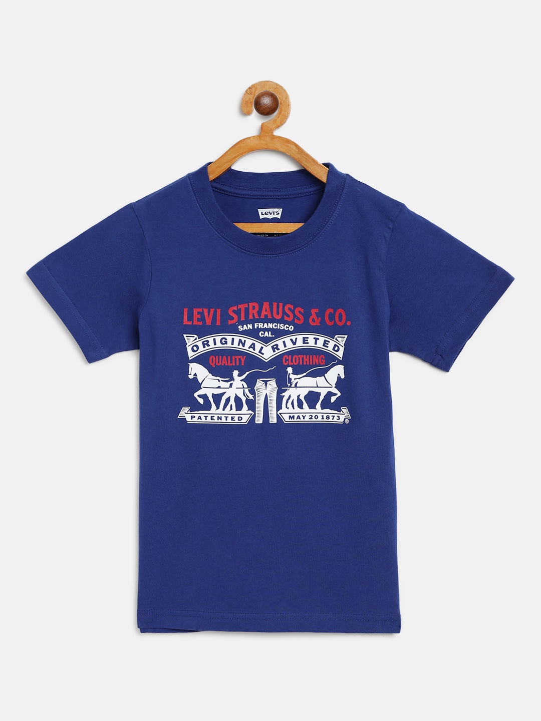 

Levis Boys Navy Blue & White Brand Logo Print Round Neck T-shirt