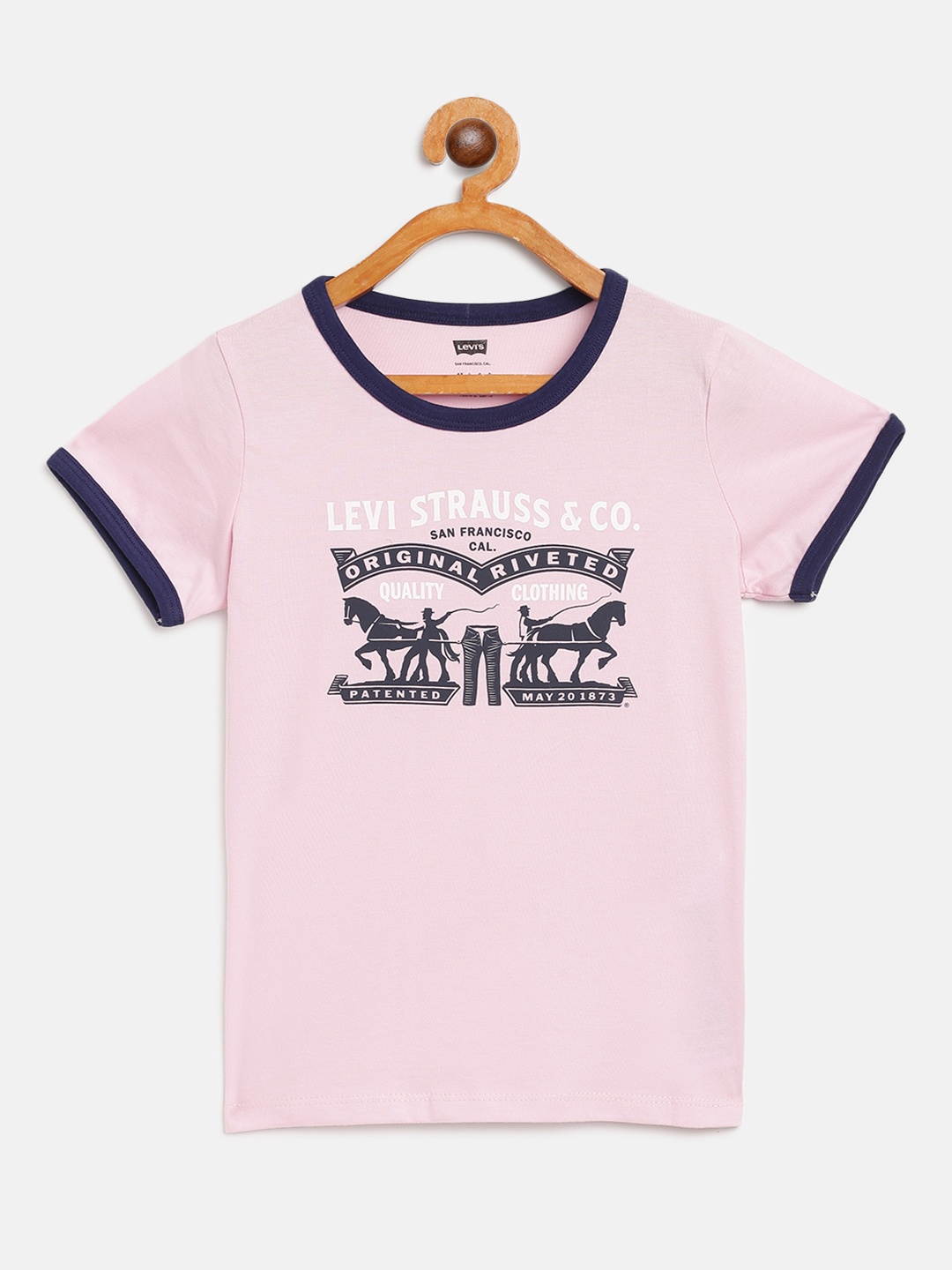 

Levis Girls Pink Graphic Print Round Neck T-shirt