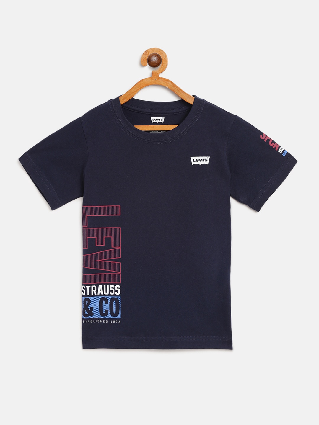

Levis Boys Navy Brand Logo Print Round Neck T-shirt, Blue