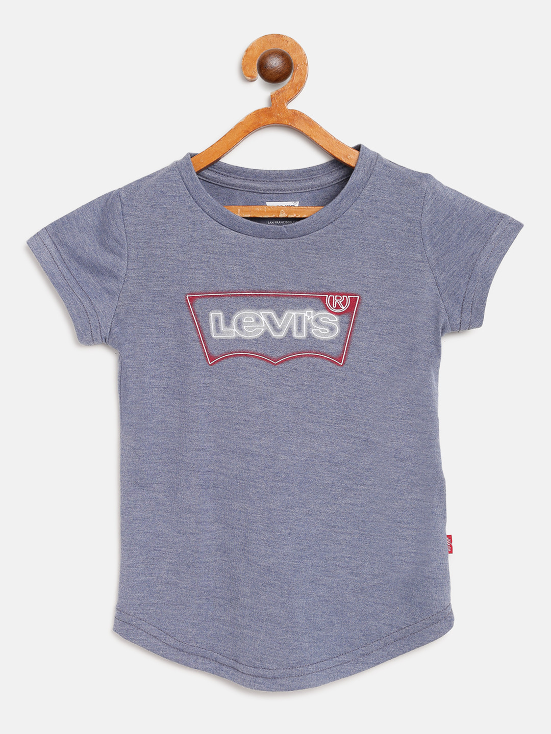 

Levis Girls Blue Brand Logo Print Round Neck T-shirt