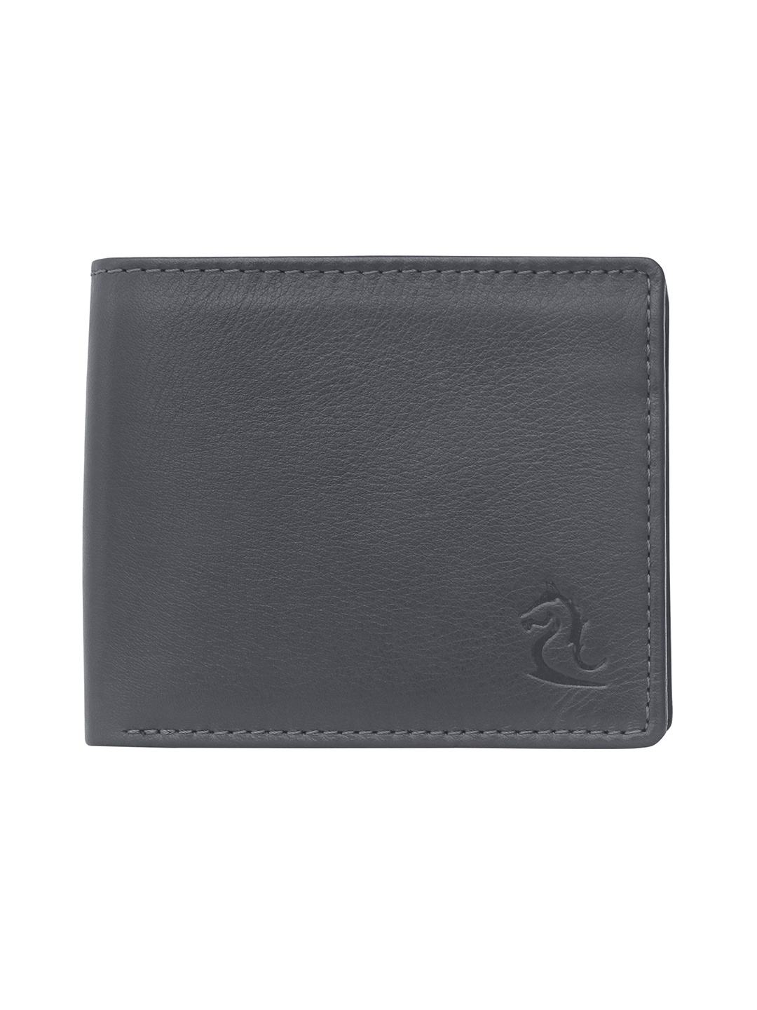 

Kara Men Black Solid Leather Two Fold Wallet