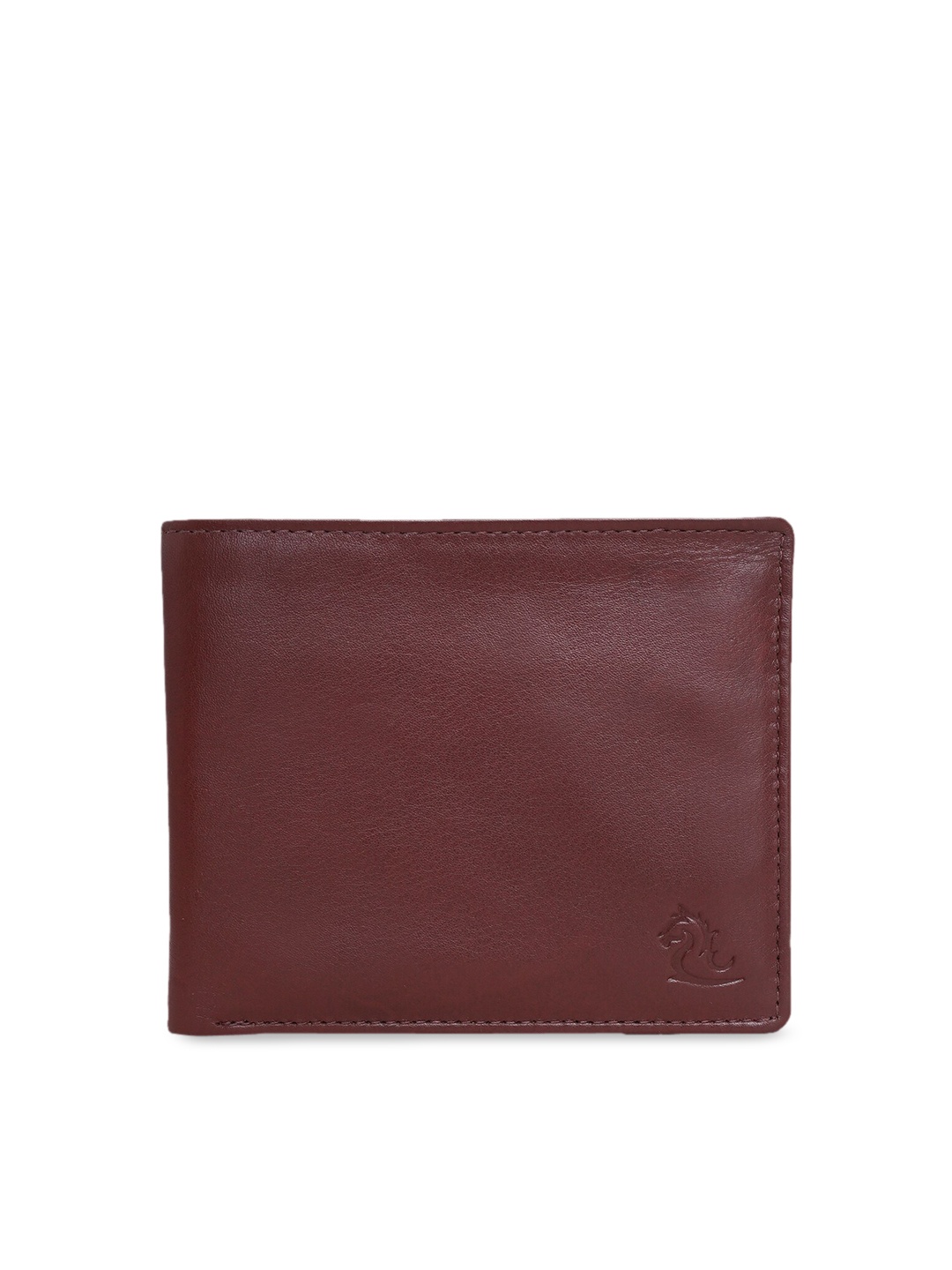 

Kara Men Tan Brown Solid Leather Two Fold Wallet