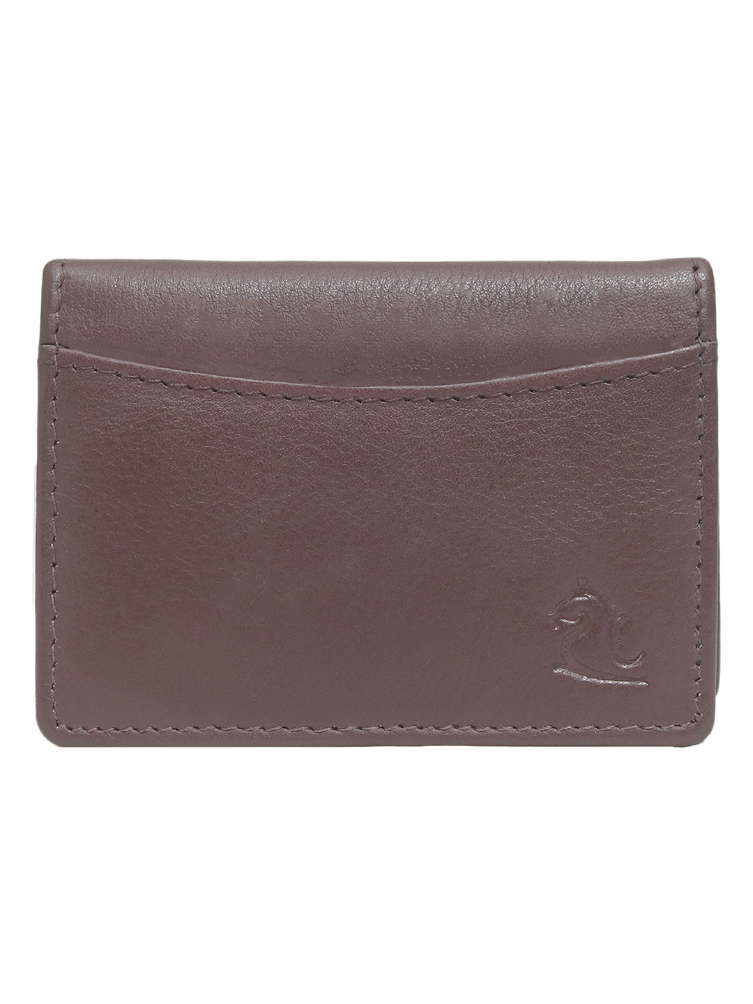 

Kara Unisex Coffee Brown Solid Leather Card Holder