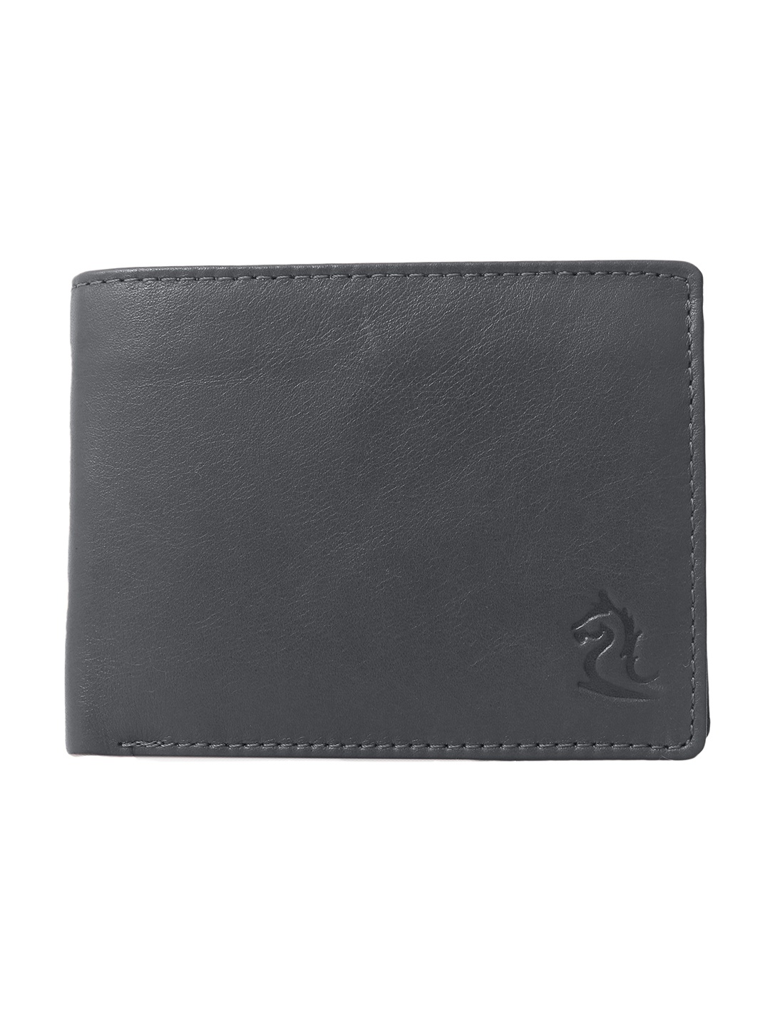 

Kara Men Black Solid Leather Two Fold Wallet