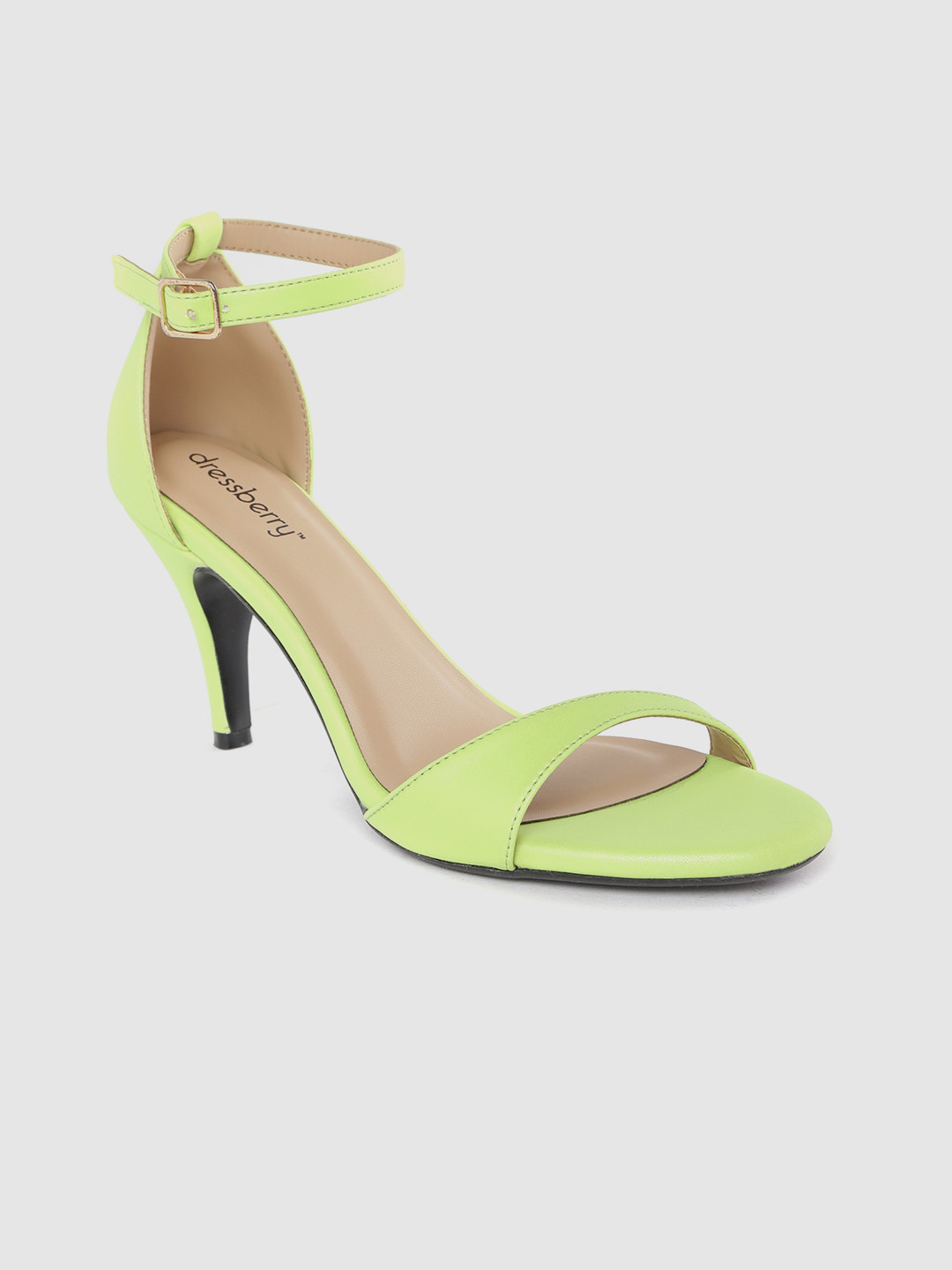 

DressBerry Women Lime Green Solid Slim Heels