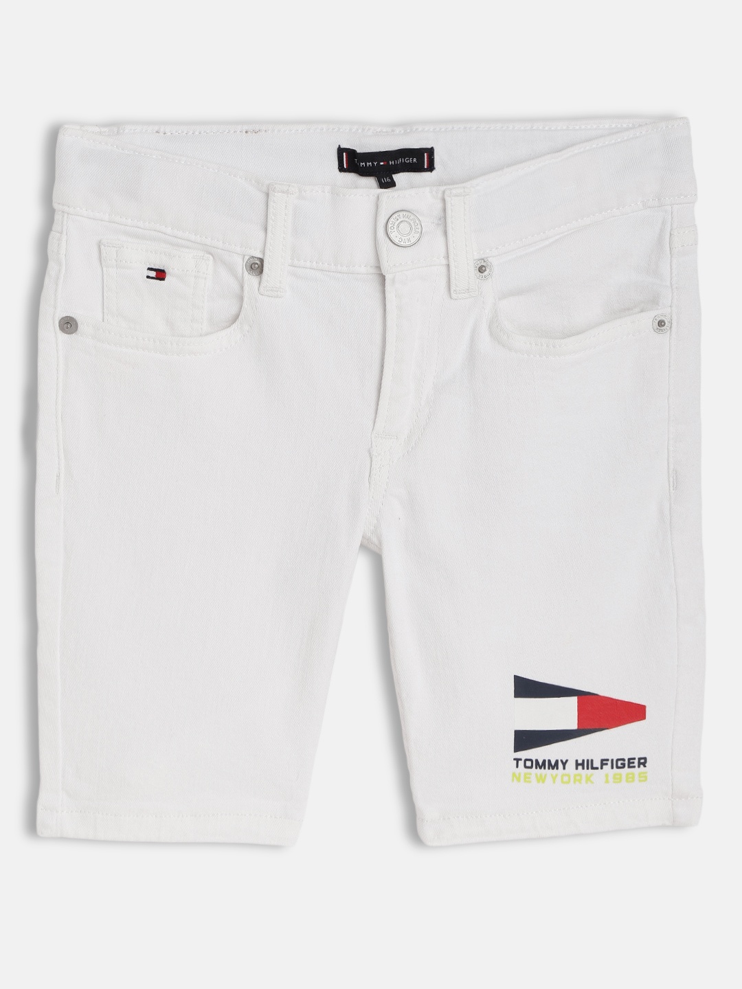 

Tommy Hilfiger Boys White Denim Shorts