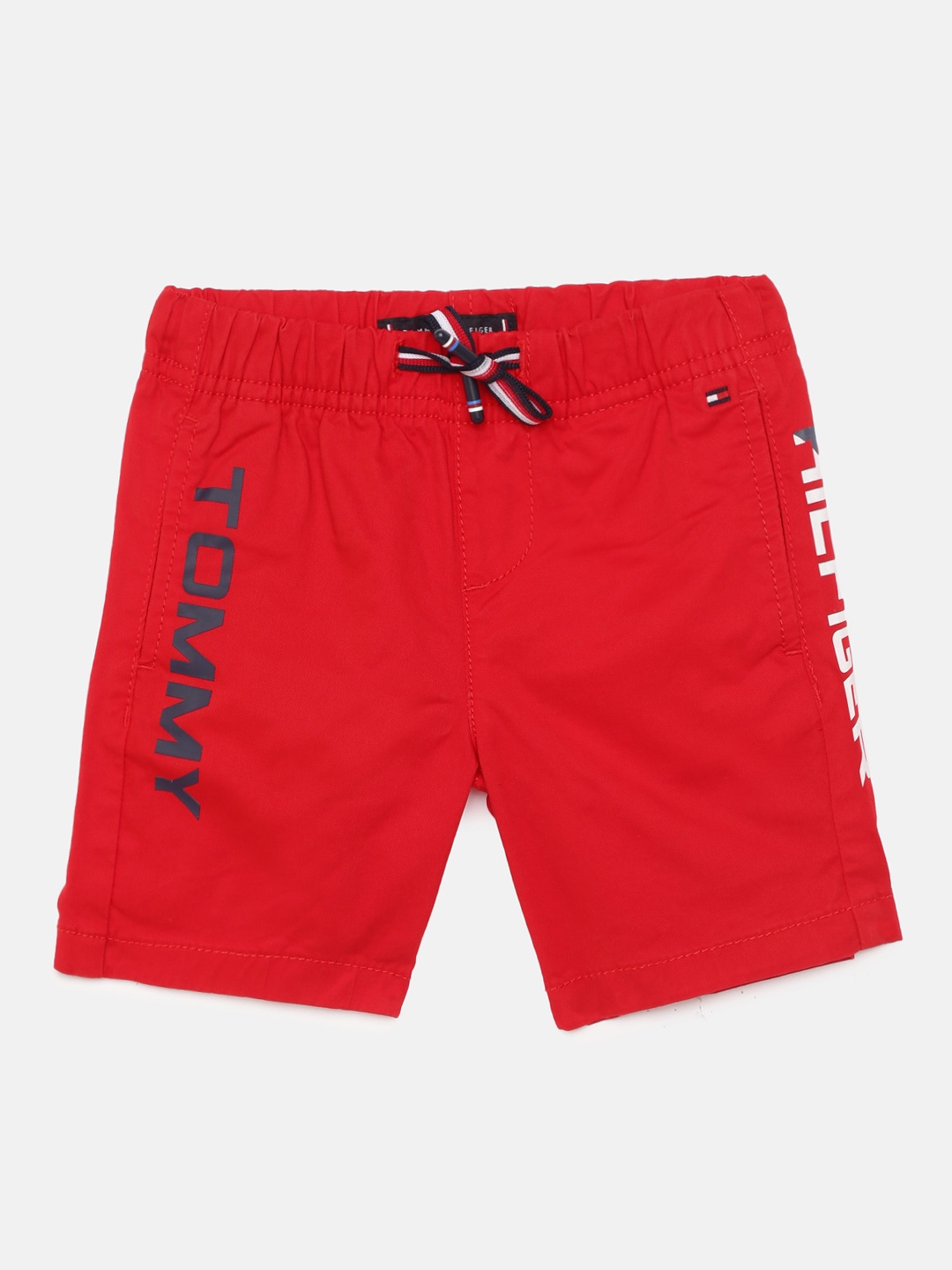 

Tommy Hilfiger Boys Red Printed Regular Fit Shorts