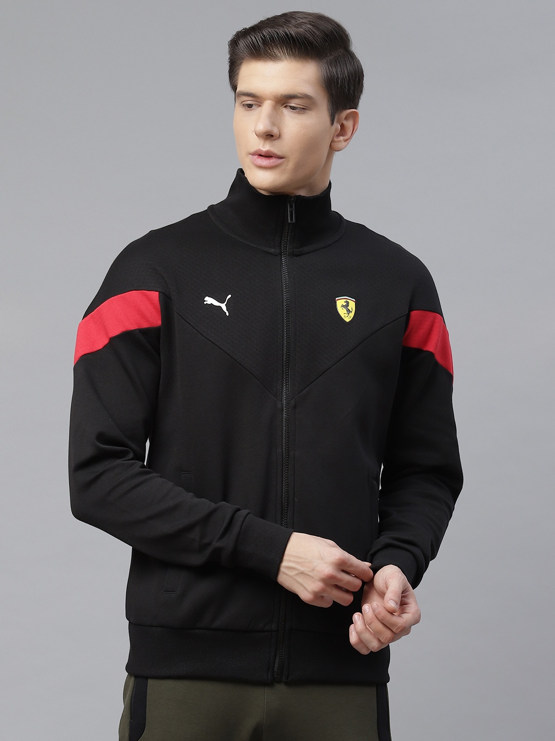 

PUMA Motorsport Men Black Scuderia Ferrari Race MCS Solid Sweat Track MSP Jacket