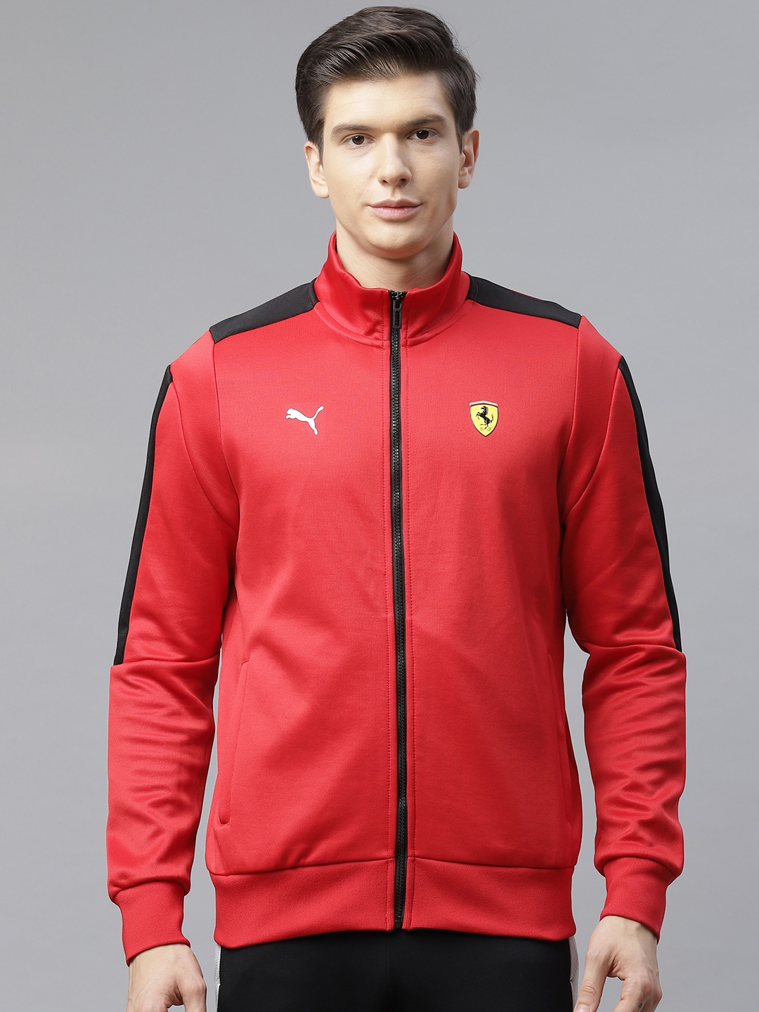 

PUMA Motorsport Men Red Scuderia Ferrari Race T7 Solid Track Motorsport Jacket