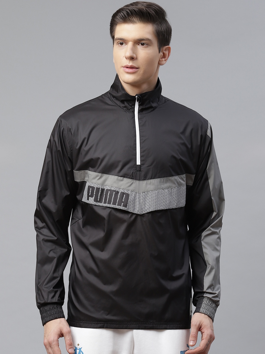 

Puma Men Black Train Woven 1 2 Zip Jacket