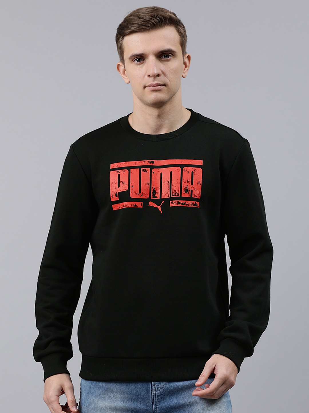 

Puma Men Black Printed Sweatshirt