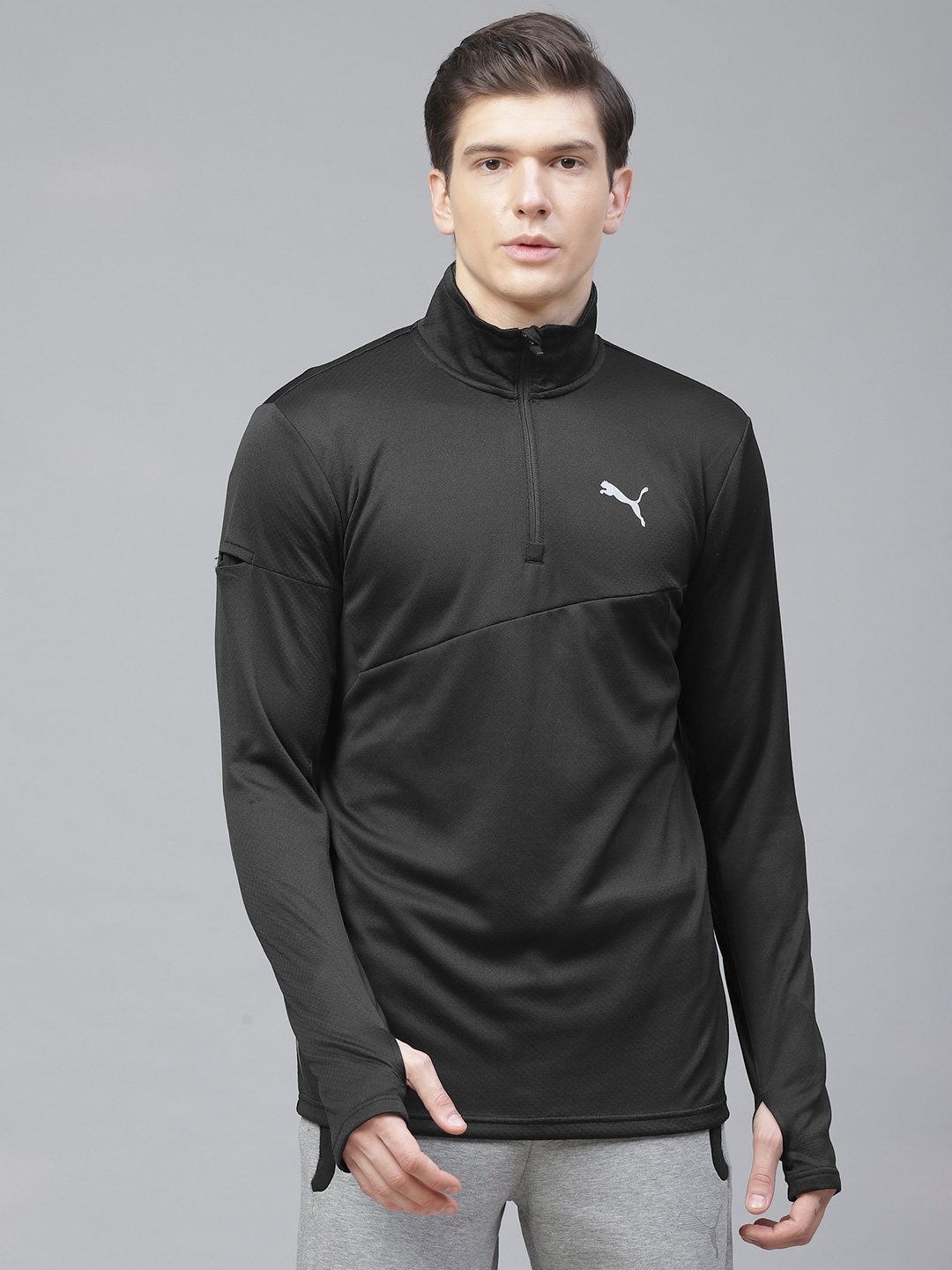 

Puma Men Black Run 14 Zip Midlayer Sweatshirt