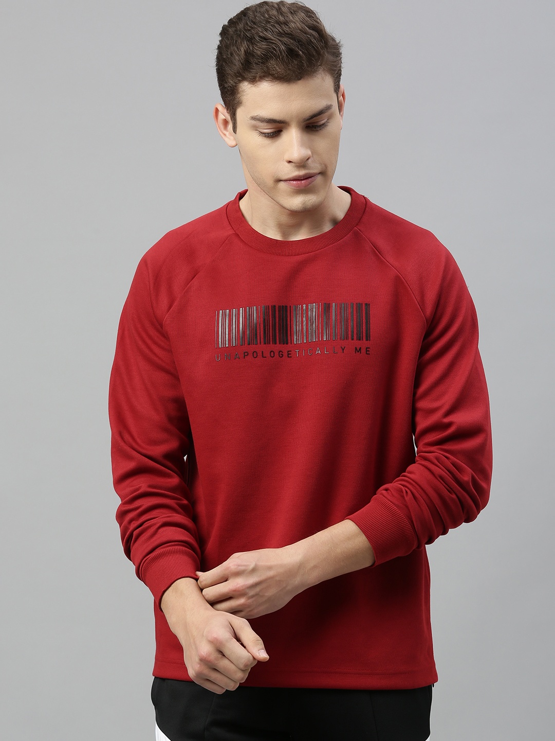 

Puma Men Maroon & Black VK Ms Crew Printed Sweatshirt