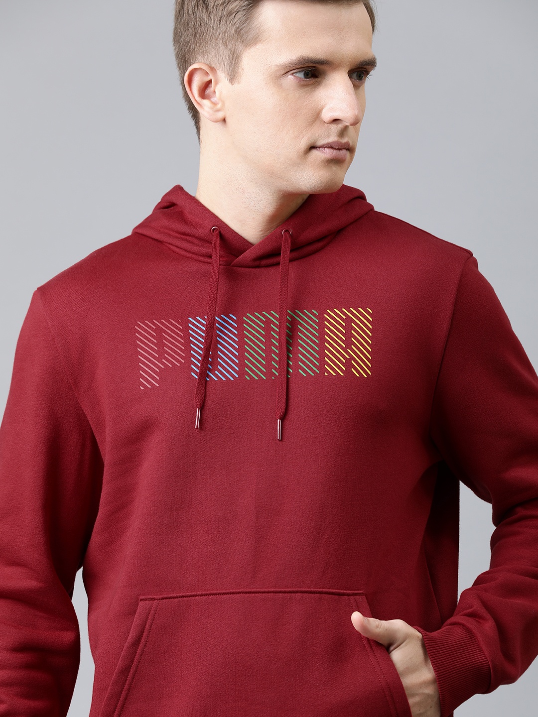 

Puma Men Maroon Printed Graphic Hoody 4 Sweatshirt
