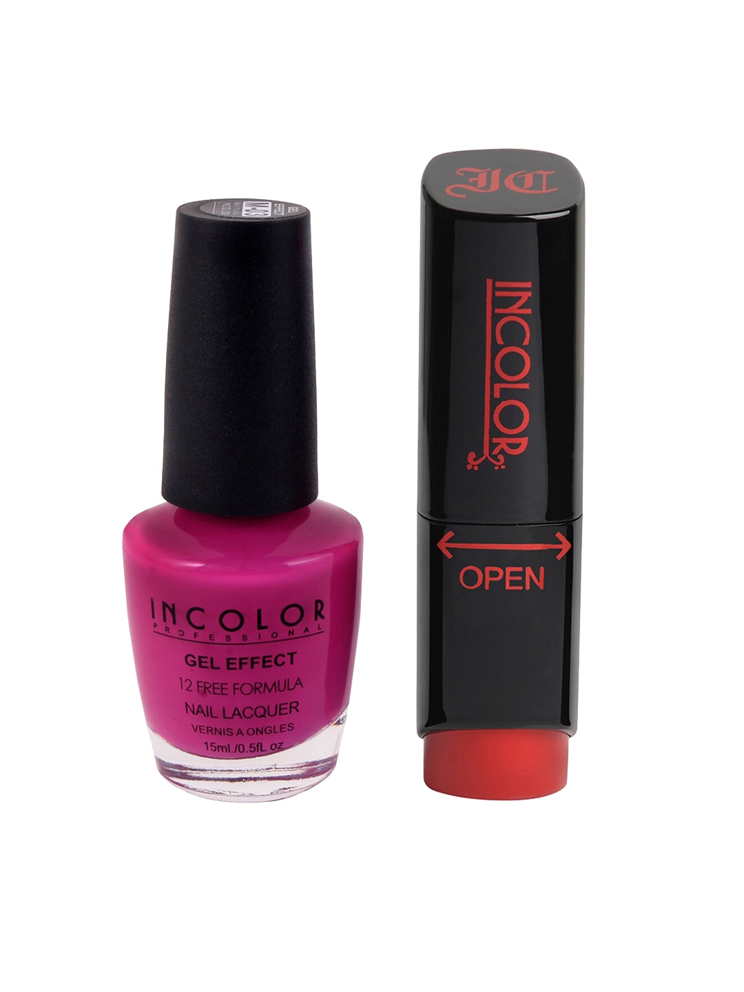 

Incolor Purple Nail Paint & Lipstick Combo 15 ml + 3.7 gm