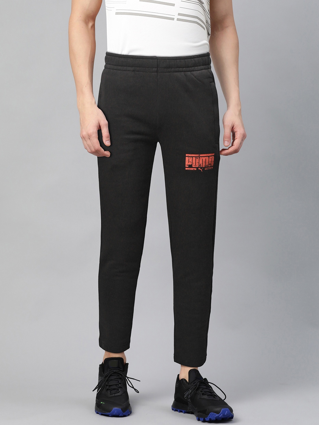 

Puma Men Black Solid Slim Fit Track Pants