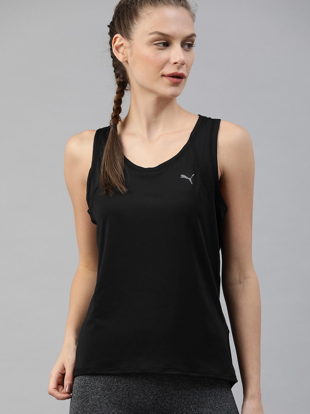 

Puma Women Black Solid dryCELL Favorite Racerback Running & Training Tank Top