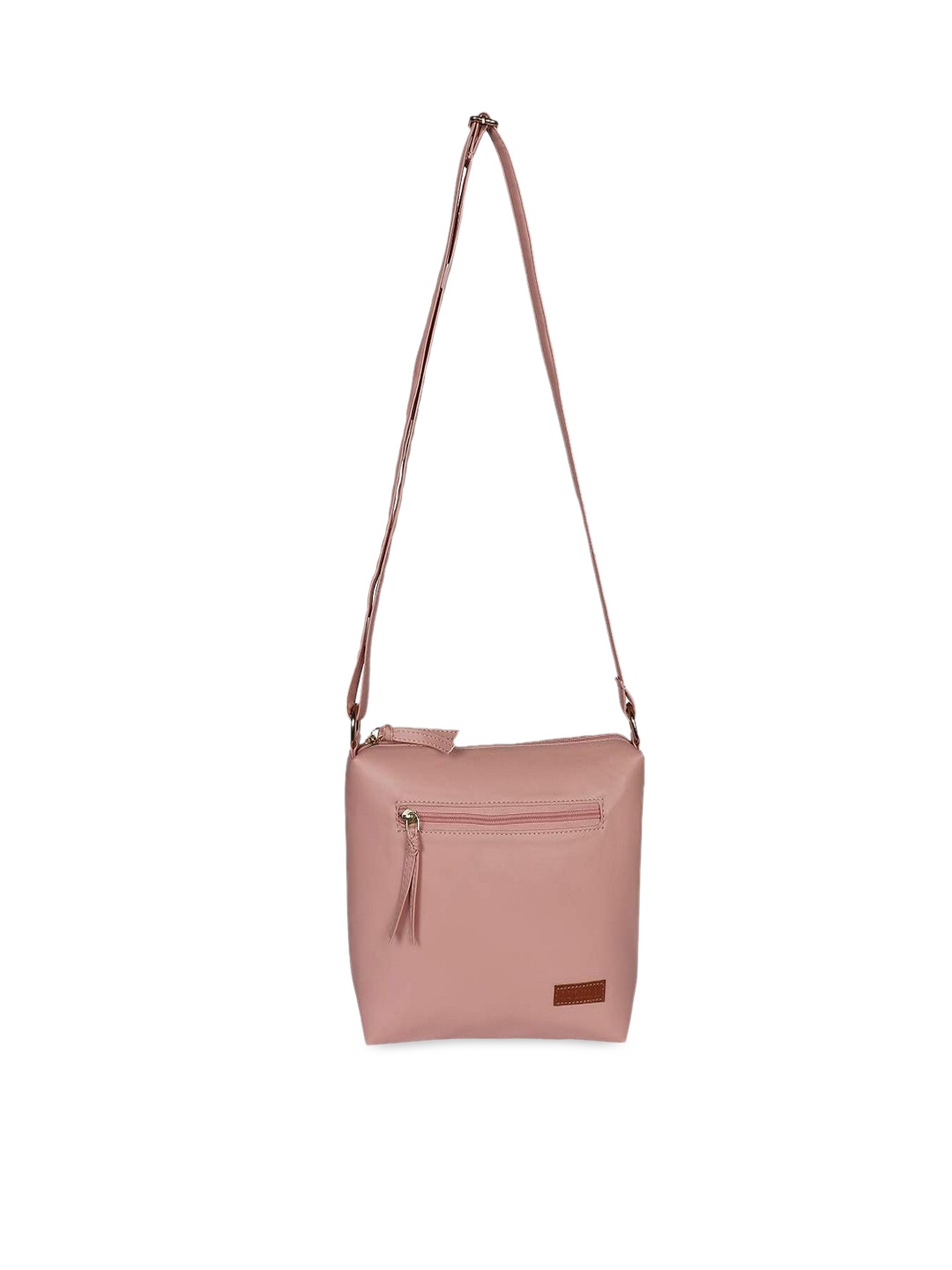 

Lychee bags Peach Pink Solid Sling Bag