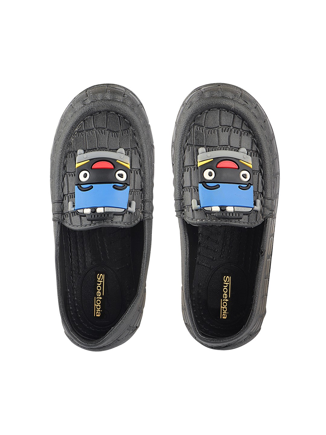 

Shoetopia Boys Black Textured Loafers