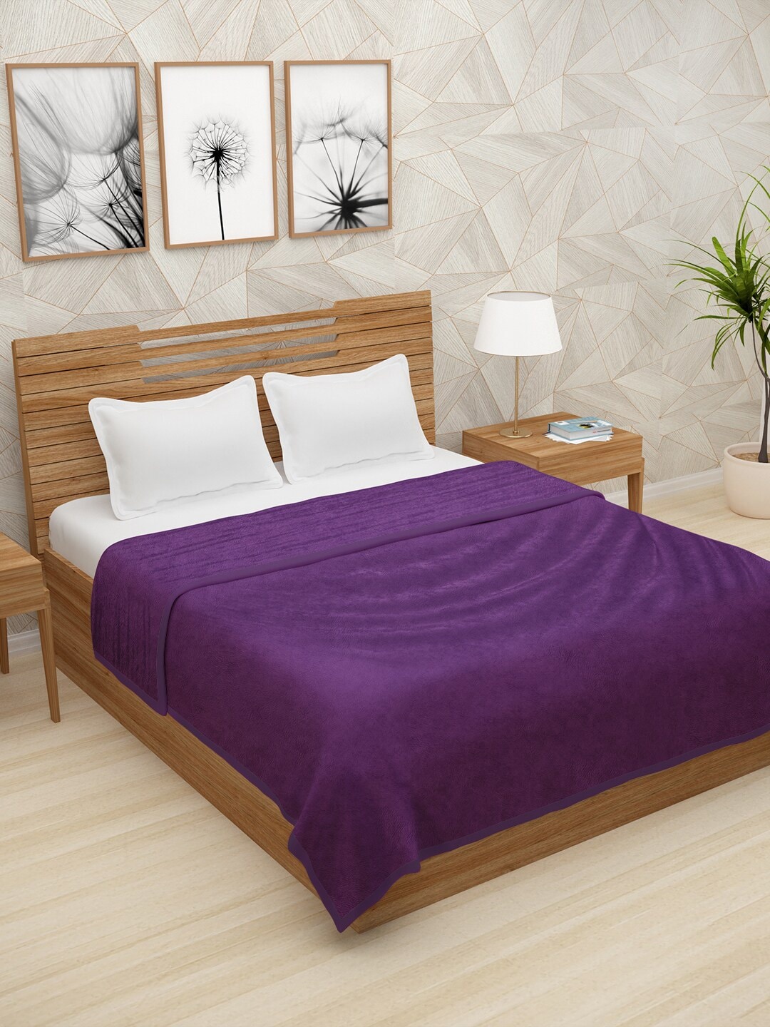 

Story@home Purple Solid AC Room 400 GSM Double Bed Blanket