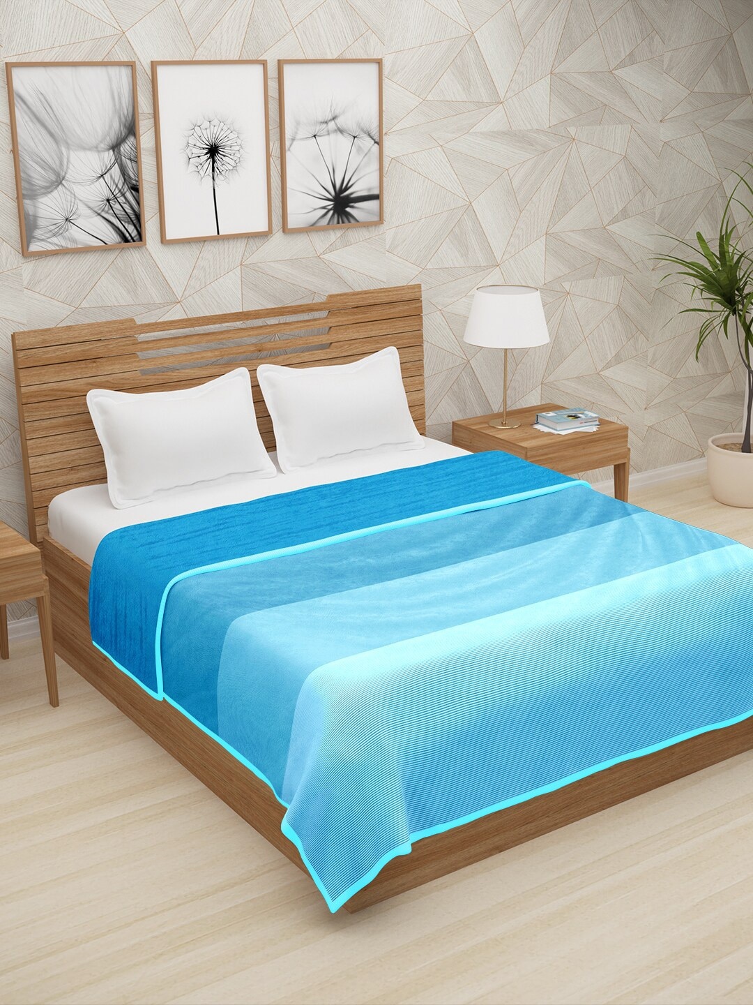 

Story@home Multicoloured Striped AC Room 400 GSM Double Bed Blanket, Multi