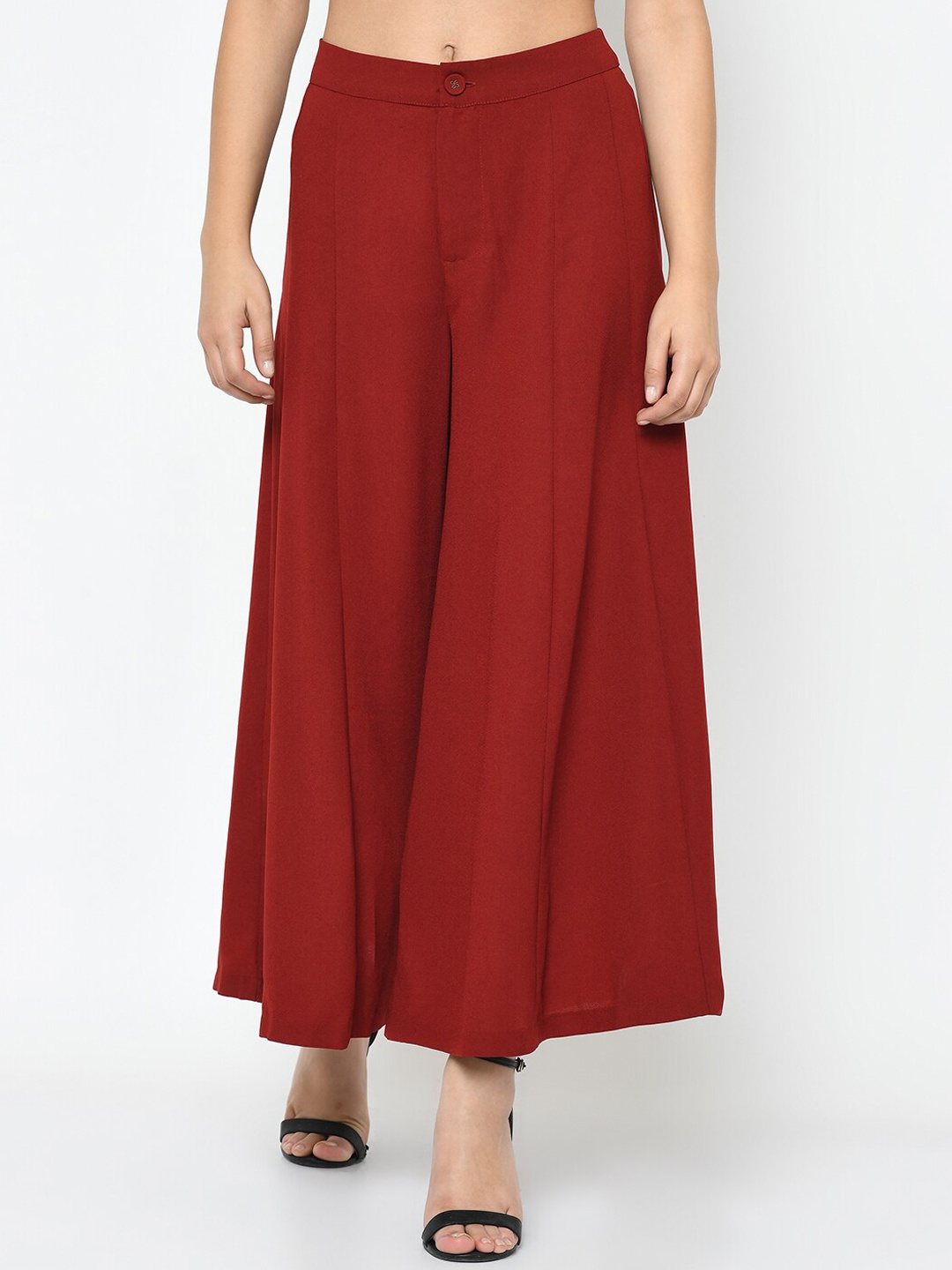 

Latin Quarters Women Maroon Loose Fit Solid Culottes
