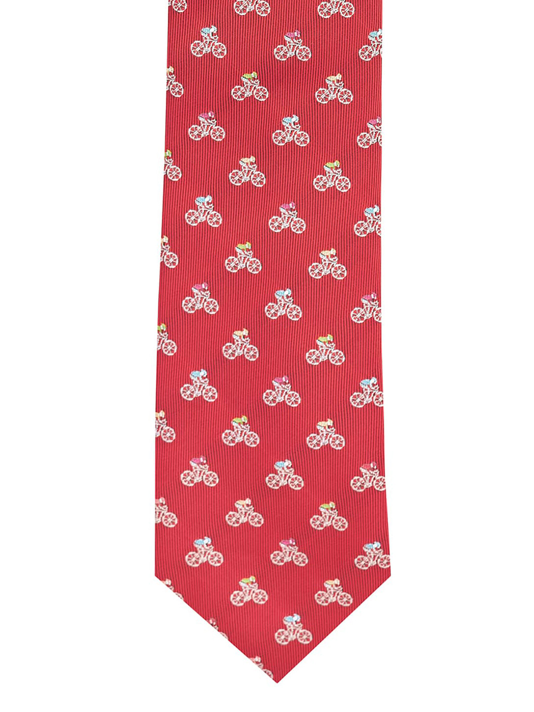 

The Tie Hub Red & White Printed Broad Tie