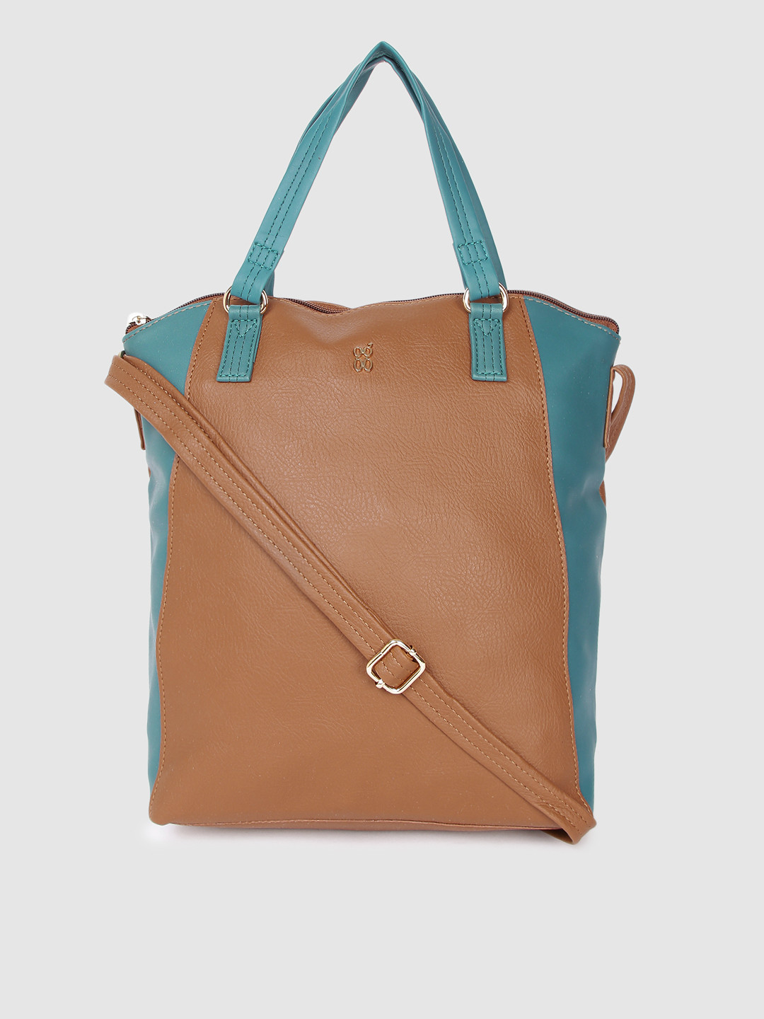 

Baggit Tan Brown Solid Handheld Bag