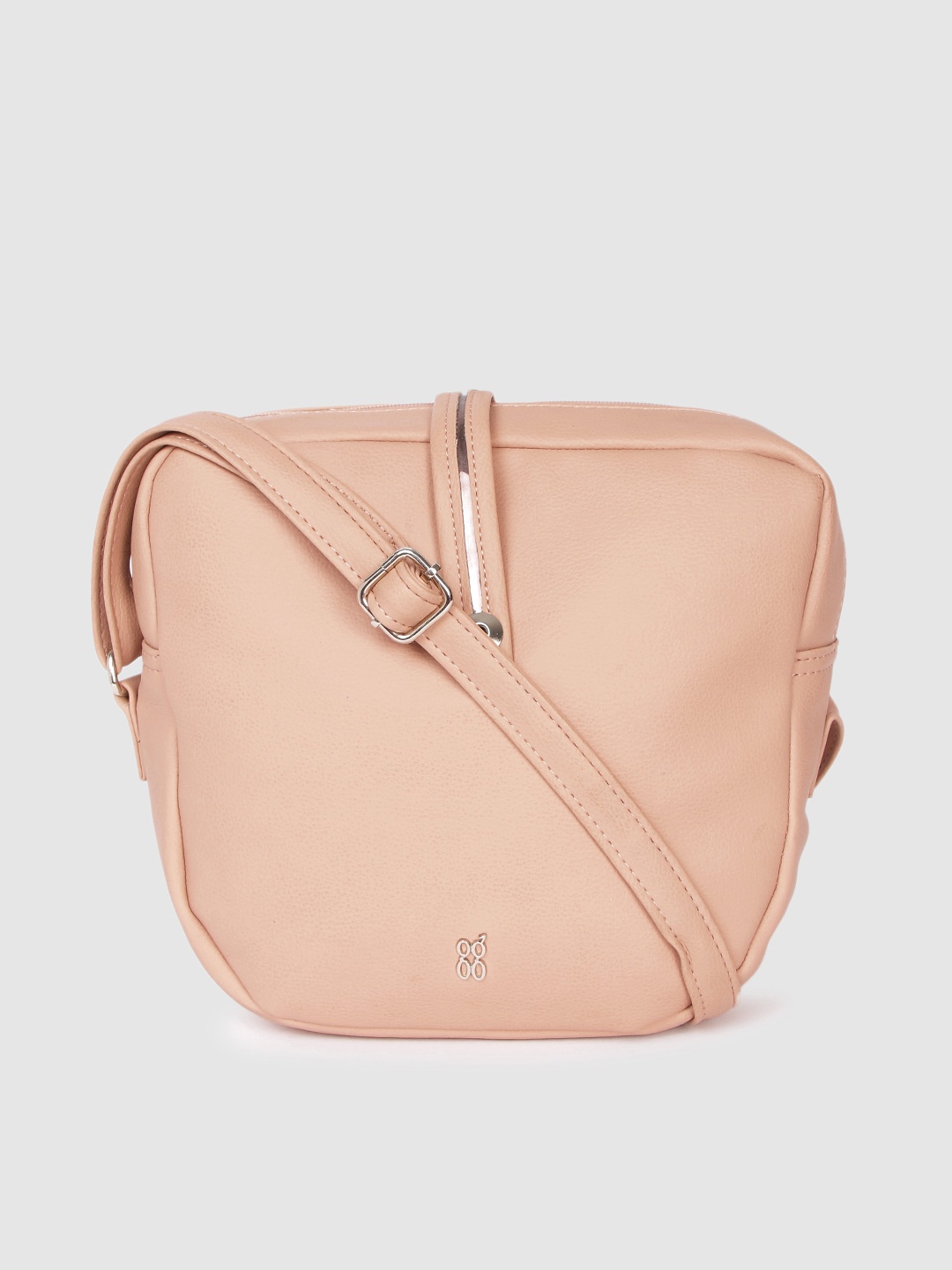

Baggit Peach-Coloured Solid Sling Bag